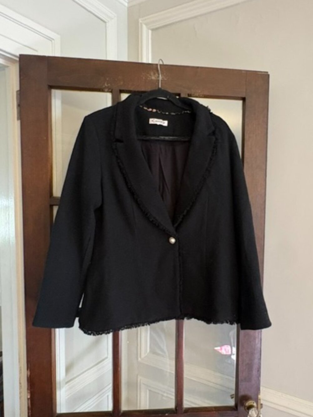 Nanette Lepore Black Twill Blazer, Size XL